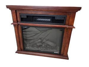 lot 182 image: Duraflame Electric Fireplace Heater with Wooden Mantel
