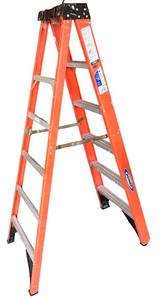 lot 233 image: Werner 6-Foot Fiberglass Step Ladder