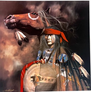 lot 7 image: Limited Edition War Ponies Art Print by J.D. Challenger, Signed 470750