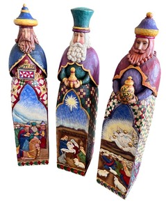 lot 238 image: Set of 3 Heartwood Creek Jim Shore Nativity Wise Men Figurines