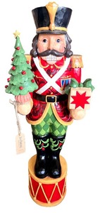 lot 240 image: Jim Shore Holiday Nutcracker Soldier Figurine with Drum Base