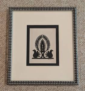 lot 87 image: Small Framed Polish Paper Cutting