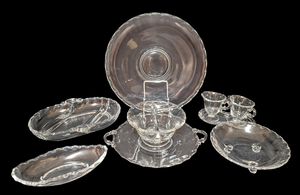 lot 112 image: Vintage Fostoria Glass Servingware