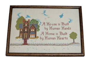 lot 121 image: Adorable Framed Vintage Crosstitch