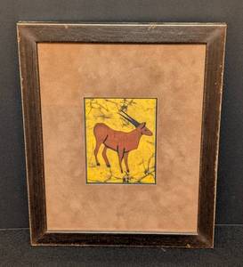 lot 131 image: Small Framed Antelope Print