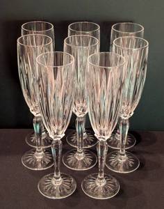 lot 44 image: Cristal DArques Durand Champagne Flutes