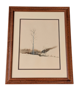lot 78 image: Framed Herb Hultgren Watercolor Landscape Painting
