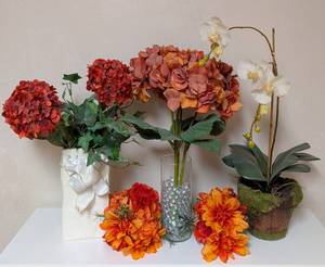 lot 81 image: Assorted Faux Floral Arrangements