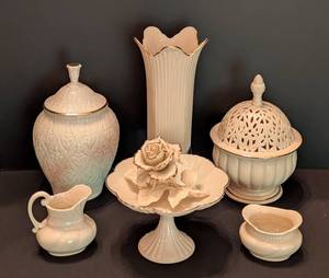 lot 83 image: Assorted Lenox Porcelain Dishes and Decor