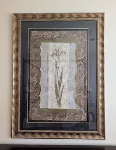 lot 20 image: Large Gold Framed Iris Print by Bustamante