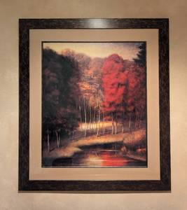 lot 25 image: Large Framed Vermilion Meadow Print by Robert Striffolino