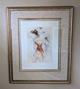 lot 13 image: Large Framed Gary Benfield Duo Etching