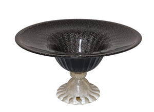lot 59A image: Large Vietri Black Murano Glass Centerpiece Bowl