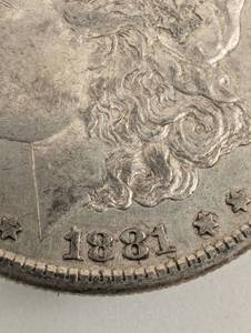 1881 S Morgan Silver Dollar - San Francisco Mint