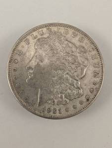 lot 13 image: 1921 D Morgan Silver Dollar - Denver Mint