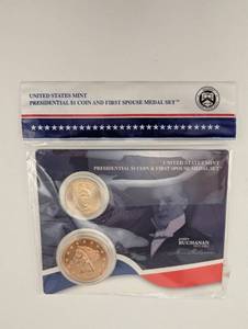lot 21 image: United States Mint Presidential $1 Coin and First Spouse Medal Set