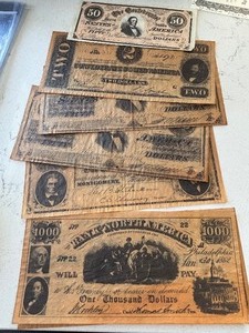 lot 63 image: Replica Confederate Currency