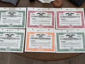 Vintage North Dakota Company Share Certificates Blank Never Assigned