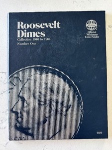 lot 28 image: Roosevelt Dimes and Book All Silver