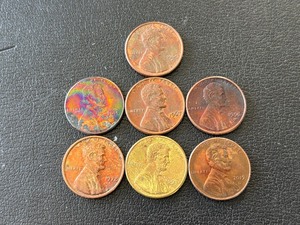 lot 39 image: Lincoln Cents Toned