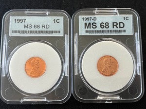 lot 46 image: 1997 Lincoln Graded Cents