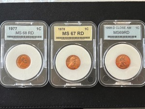 lot 47 image: Lincoln Cents Graded