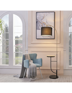 lot 33 image: Teamson Home Danna 65 Arc Floor Lamp with Table and USB Port