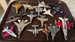 lot 95P image: Lot of Die-Cast Model Airplanes, Helicopters