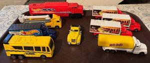 lot 170P image: Collection of 9 Die-Cast Toy Train and Trucks Assorted Brands