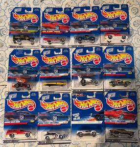lot 195P image: Lot of 12 Hot Wheels Cars - 1999 First Editions, Low N Cool, Track Stars Series