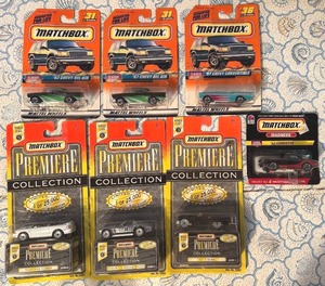 lot 200P image: Lot of 7 Matchbox Diecast Cars in Packaging -Premiere Collection, Superfast, and Magnus series