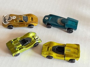 lot 50HW image: Set of 4 Vintage Hot Wheels Redlines Cars - Chaparral 2G, Ford MK IV, Turbo Fire