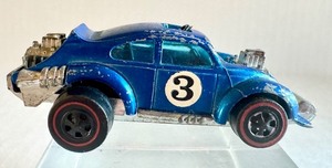 lot 54HW image: Vintage 1970 Hot Wheels Redline Evil Weevil in Metallic Blue