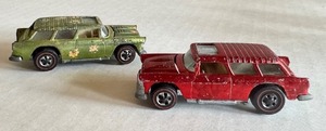 lot 56HW image: Pair of Vintage Hot Wheels Redlines Classic Nomad Cars