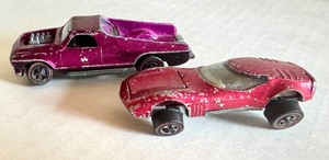 lot 57HW image: Pair of Vintage Hot Wheels Redlines Torero and Seaside Diecast Cars