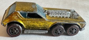 lot 59HW image: Vintage Redline Hot Wheels Open Fire in Metallic Yellow