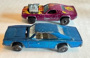 lot 62HW image: Pair of Vintage Hot Wheels Redlines Custom Dodge Charger & Rodger Dodger