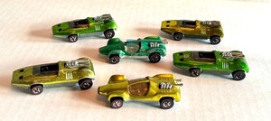 lot 20HW image: Set of 6 Vintage Hot Wheels Redlines Mantis and Peepin Bomb Cars