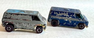 lot 34HW image: Lot of 2 Vintage Redlines Hot Wheels Super Vans 1974 Hong Kong