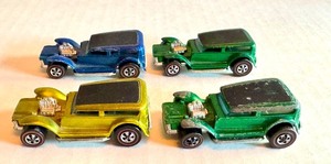 lot 47HW image: Set of 4 Vintage Redlines Hot Wheels Demon Cars