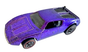 lot 15C image: Vintage Hot Wheels Redlines AMX2 Purple 1970 Diecast Car