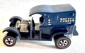 lot 85HW image: Vintage 1973 Hot Wheels Redlines Paddy Wagon Dark Blue Diecast Car