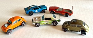 lot 86HW image: Lot of 5 Vintage Redline Hot Wheels Cars Assorted Models