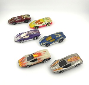 lot 1N image: Set of 6 Hot Wheels Silver Bullet Diecast Cars Assorted Colors
