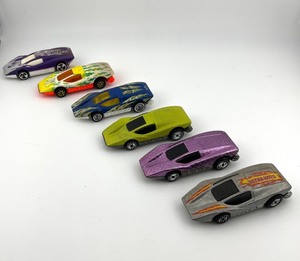 lot 3N image: Set of 6 Hot Wheels Silver Bullet Diecast Cars Assorted Colors