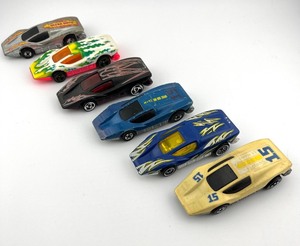 lot 6N image: Set of 6 Hot Wheels Silver Bullet Diecast Cars Assorted Colors