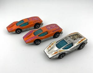 lot 8N image: Lot of 3 Vintage Hot Wheels Large Charge Diecast Cars (1974)