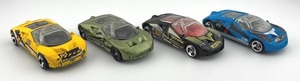 lot 20N image: Set of 4 Hot Wheels Ford GT90 Diecast Cars