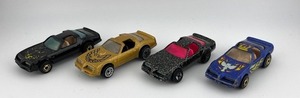 lot 34N image: Set of 4 Hot Wheels 1977 Pontiac Trans Am Diecast Cars