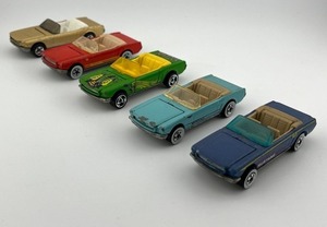 lot 48N image: Set of 5 Hot Wheels Mustang Diecast Cars Assorted Colors